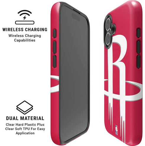 NBA Houston Rockets Large Logo iPhone 16 Plus Magsafe Impact Case